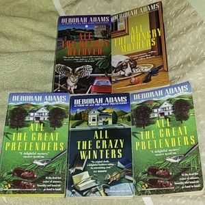 5 Deborah Adams paperback mystery books